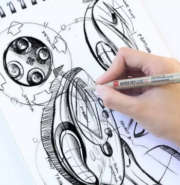 Black Micro Fine Point Pen Fineliner Ink Pens Precision Mult