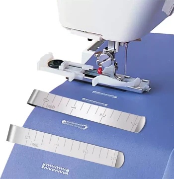 Metal Sewing Hemming Clip with 3-Inch Ruler - Quilting Clamp and Fixed Gauge for DIY Sewing (Single Pack)