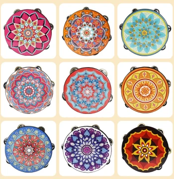 Tambourine Dance Props - Xinjiang Dunhuang Apsaras Hand Drum for Kindergarten, Students & Uyghur Dance