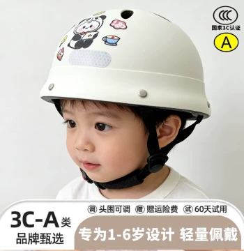 Kids' Helmet for Ages 1-3 and 3-6, Electric Vehicle Safety Half-Helmet for Boys
