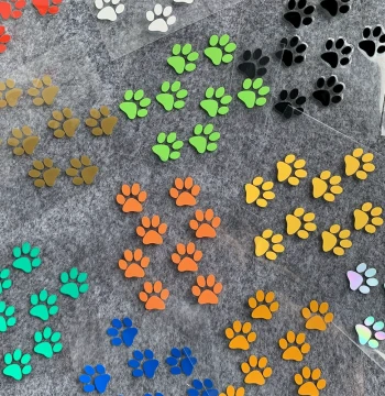 Personalized ECG, Cat Paw, Footprint, and Heart Car Decals - Waterproof Reflective Scratch Cover Stickers for Windows