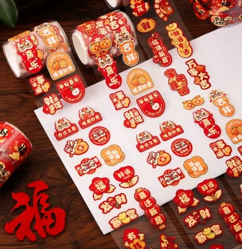 Creative Housewarming Stickers for Fruit Decoration, New Home Blessings, and Moving-In Ceremony