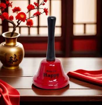 Crisp Small Bell Toy Infant Red Hand Rattle Children Early Education Classroom Instrument