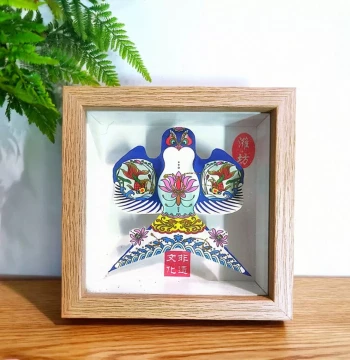 Weifang Kite Ornament Cultural Creative Craft Souvenir Gift for Friends, Handmade Mini Paper Kite (Non-Flying)