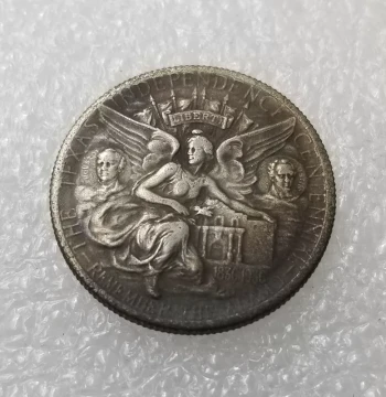Handcrafted Vintage Distressed Alloy Replica Prop - USA 1938 Commemorative Silver Dollar Craft Artifact