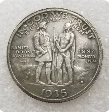 Handcrafted Vintage Alloy Replica Prop: Antique Craft US 1935-S Commemorative Silver Dollar