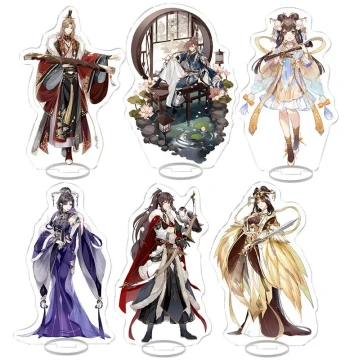 Flower Also Mountain Heart Moon Acrylic Desktop Stand, Campus Gift, Game Merchandise Display