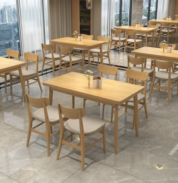 Commercial Canteen Dining Tables and Chairs - Ideal for Schools, Offices, Cafes, Snack Shops, Lounges, and Food Courts