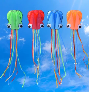 Weifang 2025 New Octopus Soft Kite, Easy to Fly in Light Breeze, 3D Stereo Octopus Kite