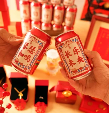 Custom Cola Can Stickers for Engagement Parties - Decorative Labels for Beverage Cans to Enhance Ceremony Atmosphere