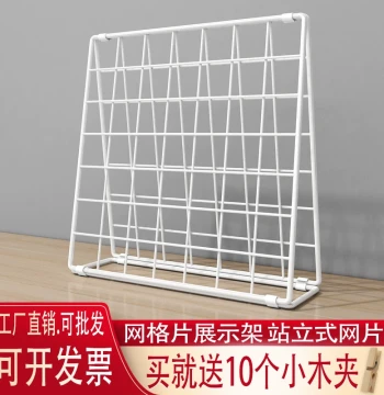 Wire Mesh Display Rack for Kindergarten Art Areas, Iron Wire Storage Shelf for Desktop Ornaments and Hanging Decor