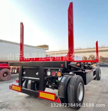 Flatbed Trailer for Logging, Logistics Full Trailer, Towing Flatbed for Large and Medium Machinery Transport