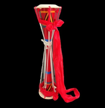 Rope-Pulled Drum Liannan Yao Drum Painted Long Drum Guangxi Climbing Rope Dance Drum Student Art Exam Drum Prop Drum