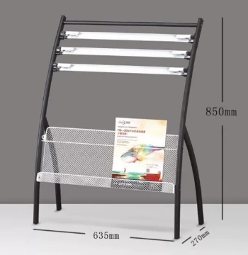 DX-3 Newspaper Rack - Floor-Standing Magazine Display Stand, Durable Metal Brochure Holder