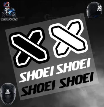 Waterproof Reflective Warning Decals for SHOEI X-Series Motorcycle Helmets