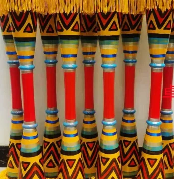Premium Sale: Guangxi Yao Ethnic Long Drum - Liannan Folk Dance Drum, Slim-Waist Drum, Long Drum for Art Exams