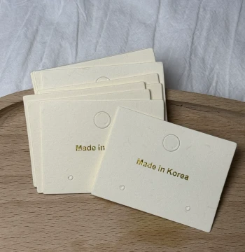 Custom Vanilla Paper Jewelry Cards for Stud Earrings, Hoops, Necklaces, Hair Clips, Bracelets, Rings, and Brooches - Tag and Hangtag Printing