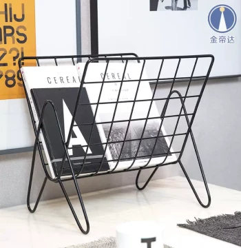 Nordic Style Modern Minimalist Steel Magazine Rack - V-Shaped Book Shelf (Customizable)