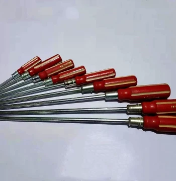 Wooden Handle Screwdriver Set Flathead & Phillips 3/4/5/6/8/10/12/14 Inch