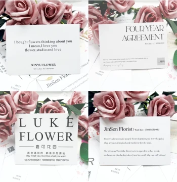 Custom Flower Shop Cards, Fresh Flower Hang Tags, Logo Design, Message Greeting Cards, Care Instruction Cards