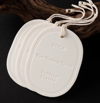 Custom Premium Thickened Beige Clothing Hang Tags - Universal Logo Cards for Men's and Women's Apparel