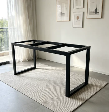 Minimalist Marble and Solid Wood Table Legs for Dining and Office Desks