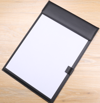 Leather Conference Pad Writing Board Notepad Clip Office Writing Board A4 Document Contract Clipboard Hotel Business Storage