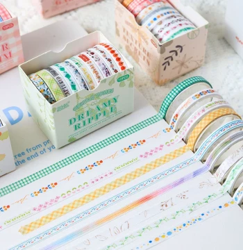 10-Roll Boxed Divider Tape for Kindergarten Albums and DIY Growth Portfolios