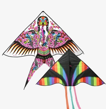 Single Item: Traditional Weifang Kite for Kids and Adults, Colorful Swallow Triangle Kite with Reel Line, Easy to Fly in Light Breeze