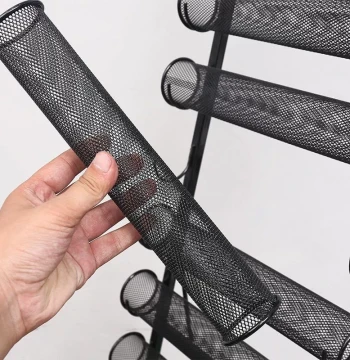 Wrought Iron Floor-Standing Single-Sided 5-Tier Bracelet Rack, Headband Jewelry Display Stand, Bangle Storage Shelf