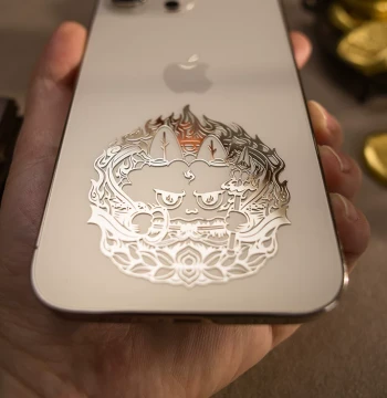 National Treasure x Hello History Wealthy Cat Metal Sticker, Nezha Laptop and Phone Back Decal