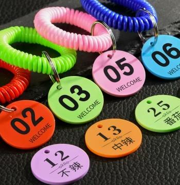 Custom Numbered Wristbands and Tags for Hot Pot, Bathhouses, and Restaurants