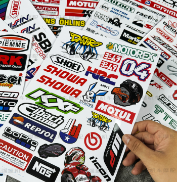 Waterproof Motorcycle and E-Scooter Decals for Body, Helmet Graphics, and Scratch Coverage