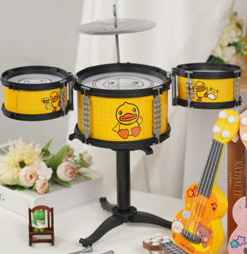 Little Yellow Duck Drum Set for Kids – Beginner Toy Drum Instrument, Jazz Drum for Boys, Home Use Baby Drum