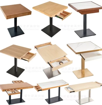 Custom Dining Tables and Chairs with Drawers for Noodle Shops, Bibimbap Restaurants, Burger Joints, and Snail Rice Noodle Stores