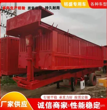 Export Heavy-Duty Hydraulic Cylinder Rear-Tipping Semi-Trailer Dump Truck, Direct Lift, Strong Material, Durable and Robust