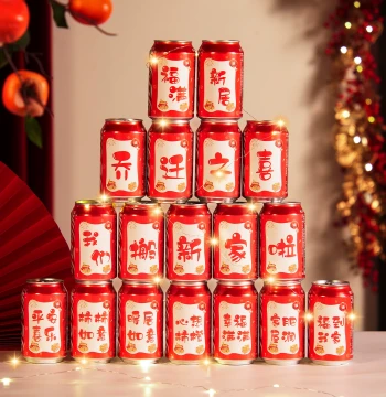 Housewarming Celebration Decorations - Cola Can Stickers and Wangzai Pull-Tab Drink Labels, Essential for Moving-In Arrangements