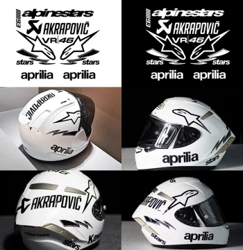 Creative DIY Helmet Stickers - Custom A-Star Waterproof Motorcycle Decals (TikTok Style)