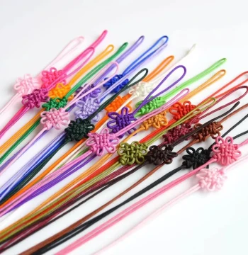 Type A Square Flower Small Chinese Knot, Greeting Card and Invitation Craft Tassel Accessory, Hand-Woven Jade Cord Knot for Gift Box Hanging Decoration