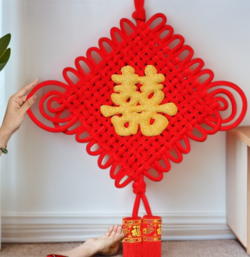 Chinese Knot Double Happiness Ornament Living Room Premium Gift Wedding Decor Bridal Room Hanging Decoration Wedding Supplies New Home