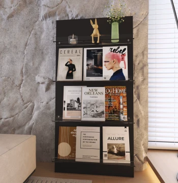 Viral Floor-standing Bookshelf and Magazine Rack, Wall-mounted Storage Unit, Nordic INS Style Picture Book Display Stand, Multi-tier Custom Shelf