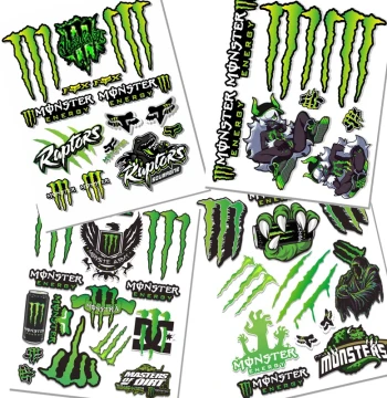 Monster Claw Stickers for Cars and Motorcycles, Waterproof Reflective Decals for Bikes, Niu Electric Scooters, and Helmets