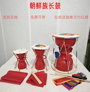 Korean Long Drum (Janggu) with Cowhide Head for Dance Performances