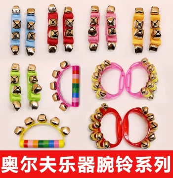 Orff Percussion Wrist Bells, Baby and Kindergarten Children Dance Performance Hand and Foot Bells, Early Education Toy