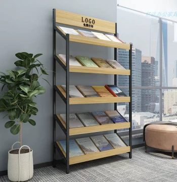Multifunctional Iron Magazine and Newspaper Rack, Party Building Data Stand, Office Storage Shelf, Book Display Rack, Floor-Standing Bookstand