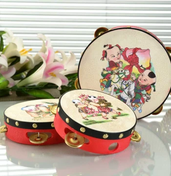 Kids Handheld Tambourine, Baby Percussion Toy for Kindergarten and Early Education