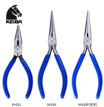 Japan Imported KEIBA Horse Brand Long-Nose Pliers - Mini Curved Tip for DIY Jewelry Making