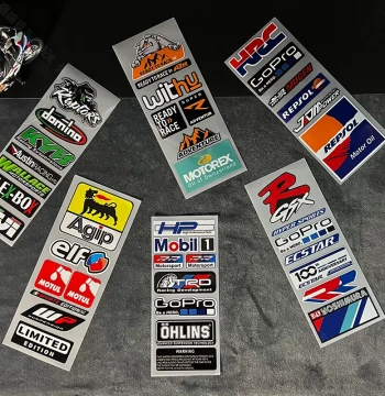 Motorcycle Reflective Stickers, Sponsor Decals, EV Decorative Graphics, Helmet Flower Designs, Modification Skis Board Decals