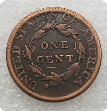 Handcrafted Retro Distressed Alloy Replica Prop Imitation Craft, USA 1813 Brass Commemorative Silver Dollar