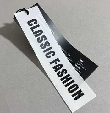 V3 Custom Clothing Hang Tags for Apparel Stores - Semi-Transparent PVC Waterproof Soft Gel Tags for Men's and Women's Fashion Brands, Premium Look